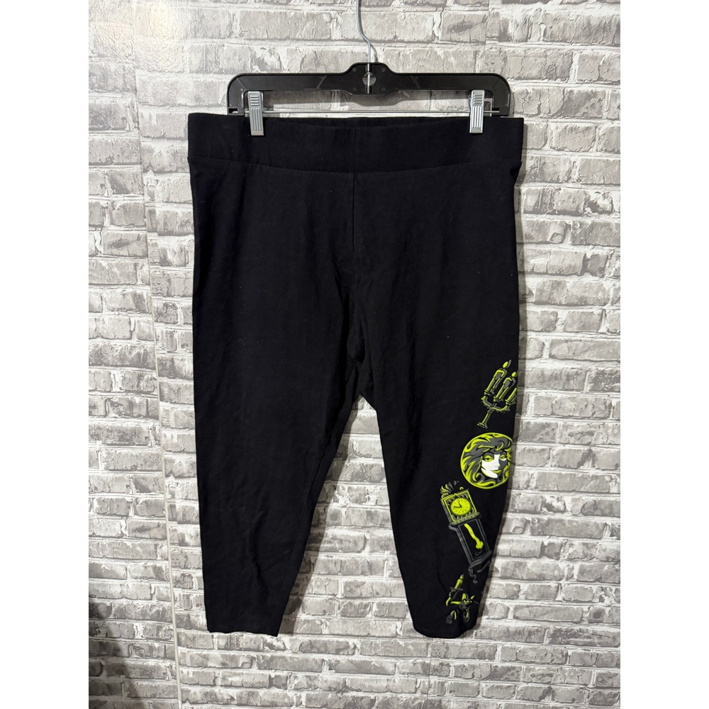 Disney Haunted Mansion Black Neon Madame Leota Cropped Leggings Plus Size 2